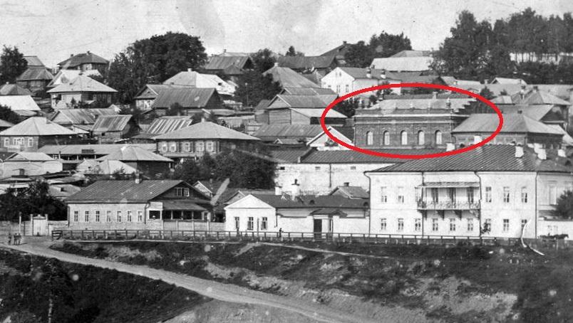 1900-е Дом Гатиатуллина выделен красным овалом