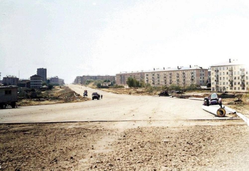 1969 год Реконструкция улицы Удмуртской Вид на юг