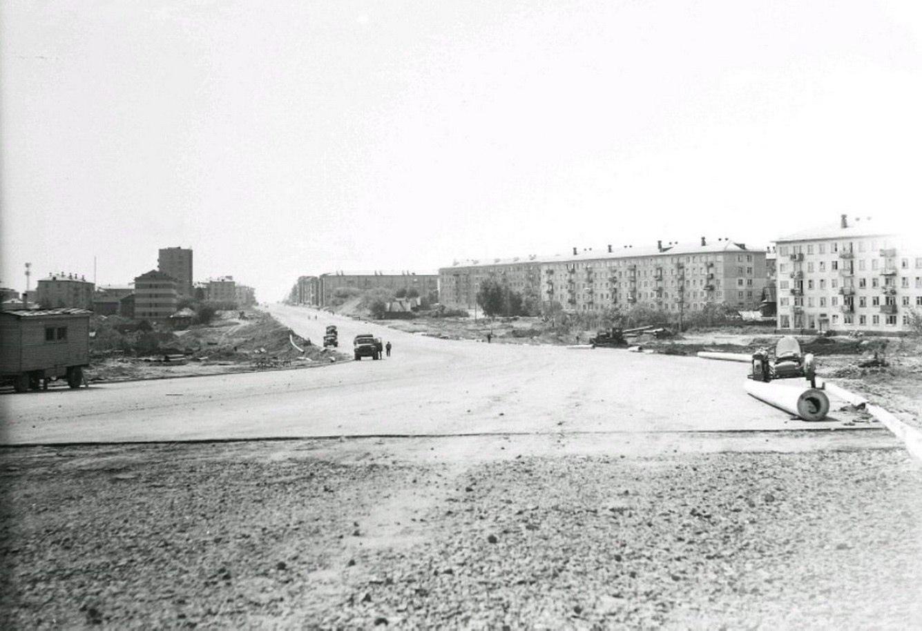 1969 год Реконструкция улицы Удмуртской Вид на юг