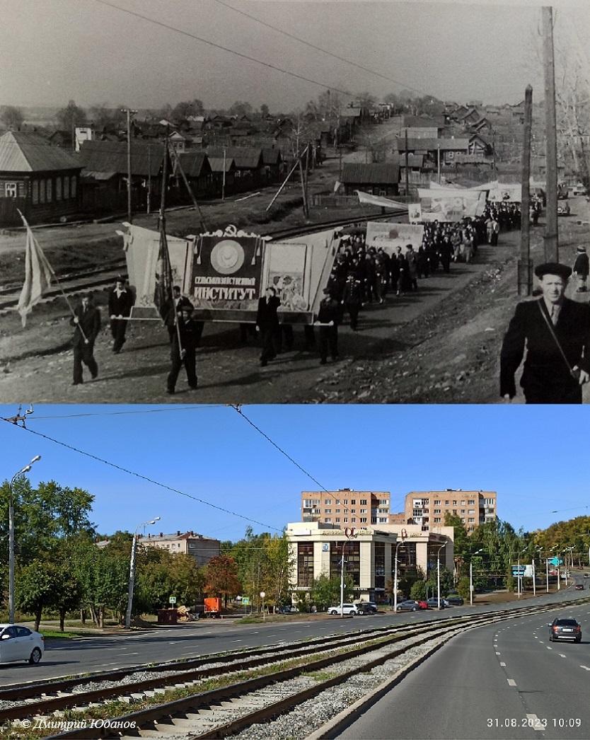 Перекрёсток Кирова и 50 лет Пионерии 21 ppsiz.ru Было-стало Перекрёсток Кирова и Средней 50 лет Пионерии 1955-2023