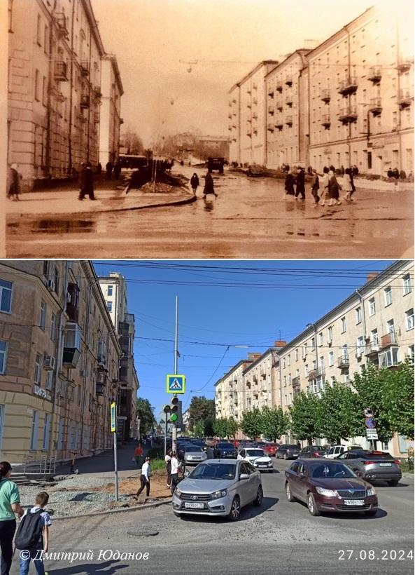 Было-стало Перекрёсток Труда Ленина и Коммунаров 1960-е - 2024