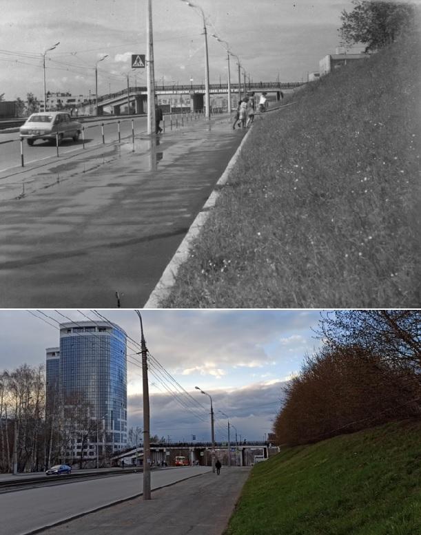 Было-стало. Улица Карла Маркса, только что построенный мост. 1979-2022 3 ppsiz.ru Было-стало Улица Карла Маркса только что построенный мост 1979-2022