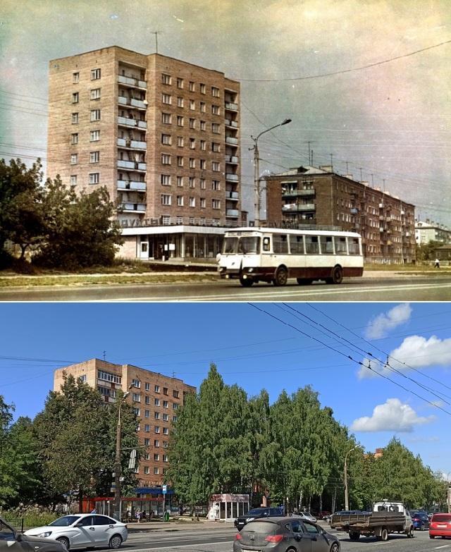 Удмуртская, 247а. Продуктовый магазин 8 ppsiz.ru Было-стало Улица Удмуртская Магазин Продукты 1972-2022