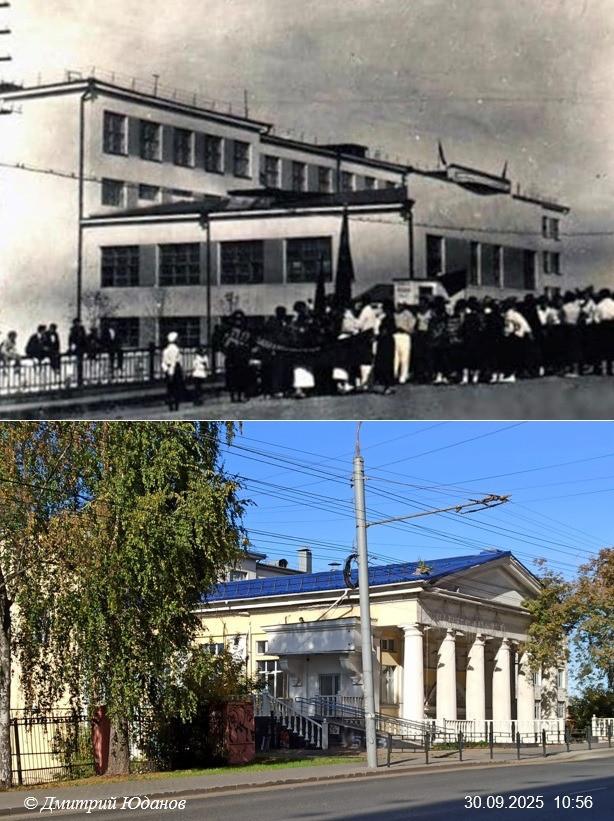 Было-стало. Горького, 79. ВТУЗ-комбинат - торгово-офисный центр «Сайгас». 9 ppsiz.ru bylo stalo. vtuz kombinat. postroenie 1930 e 2025 © 2 ppsiz.ru