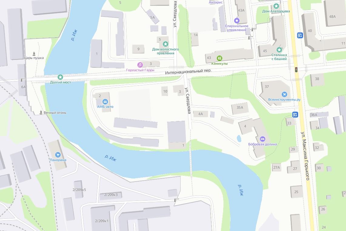 Долгий мост на карте