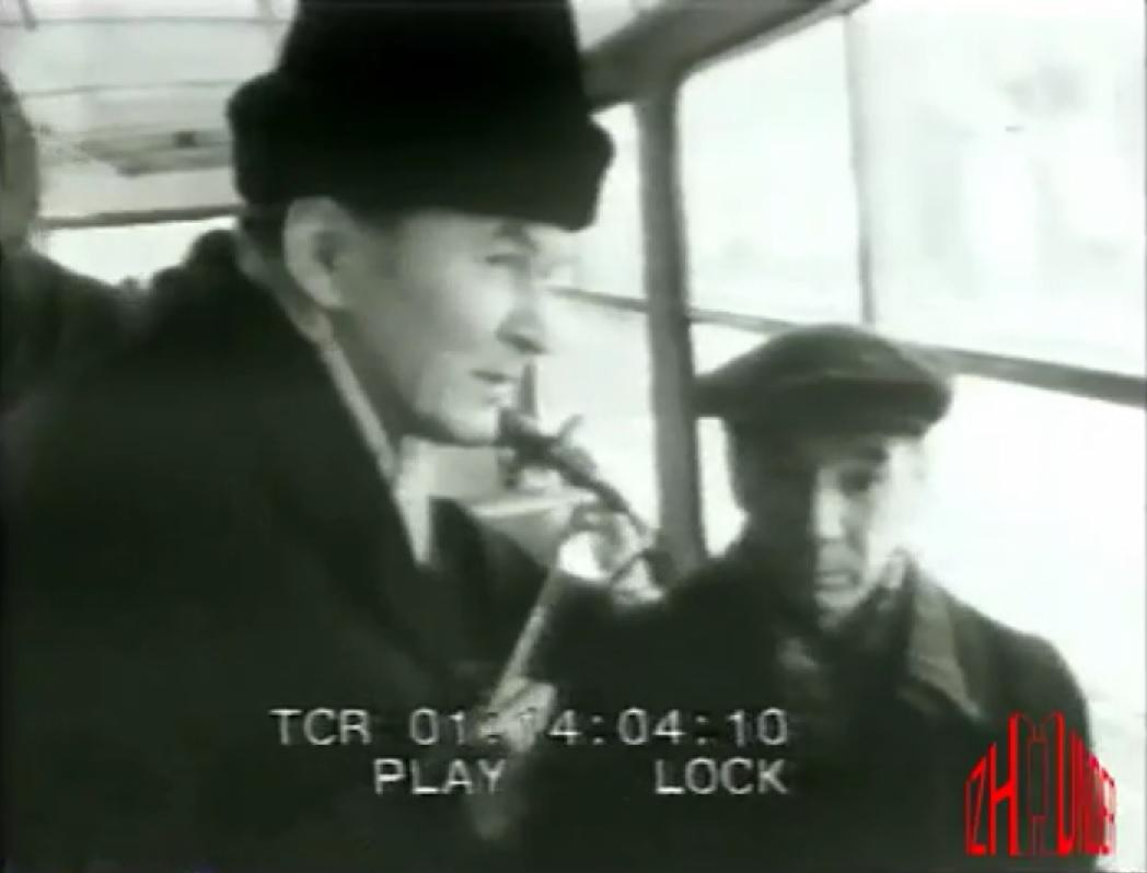 1960-е Опрос о работе Ижевского трамвая Дикторы Ижевской студии телевидения Виталий Николаев и Светлана Овчинникова