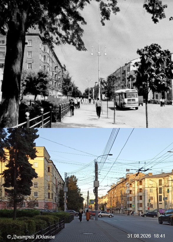 Было-стало. Улица Советская. 6 ppsiz.ru Было-стало Улица Советская Вид на восток от здания МВД 1960-е – 2026